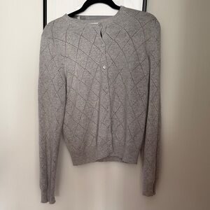 Neiman Marcus Cashmere Gray Cardigan
